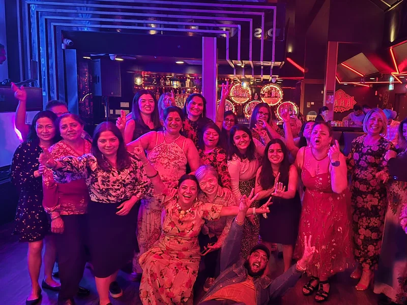 Club-style dance party atmosphere - matching website energy